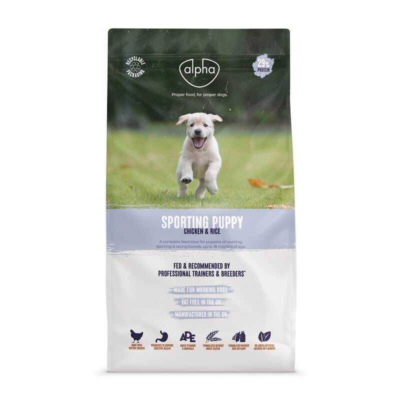 Alpha Puppy Sporting Chicken & Rice 3kg x 4
