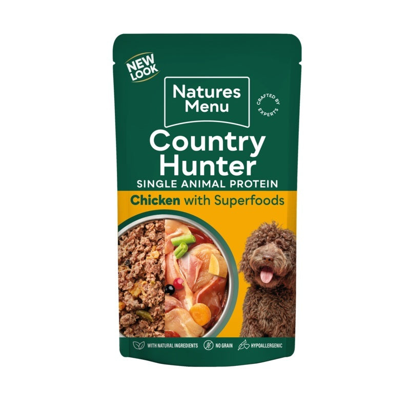 Natures Menu Country Hunter Chicken with Superfoods Dog Food 150g x 6 x 3
