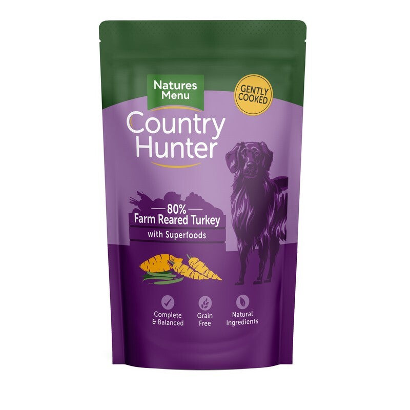 Natures Menu Country Hunter Turkey Dog Food 150g x 6 x 3