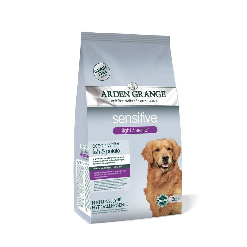 Arden Grange Senior/Light Sensitive Ocean White Fish & Potato 12kg