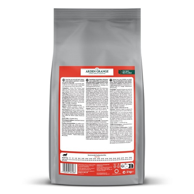 Arden Grange Adult Grain Free Chicken & Superfoods 2kg
