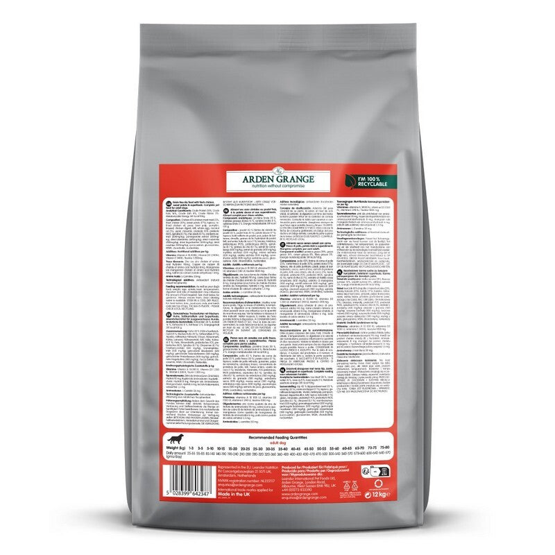 Arden Grange Adult Grain Free Chicken & Superfoods 12kg