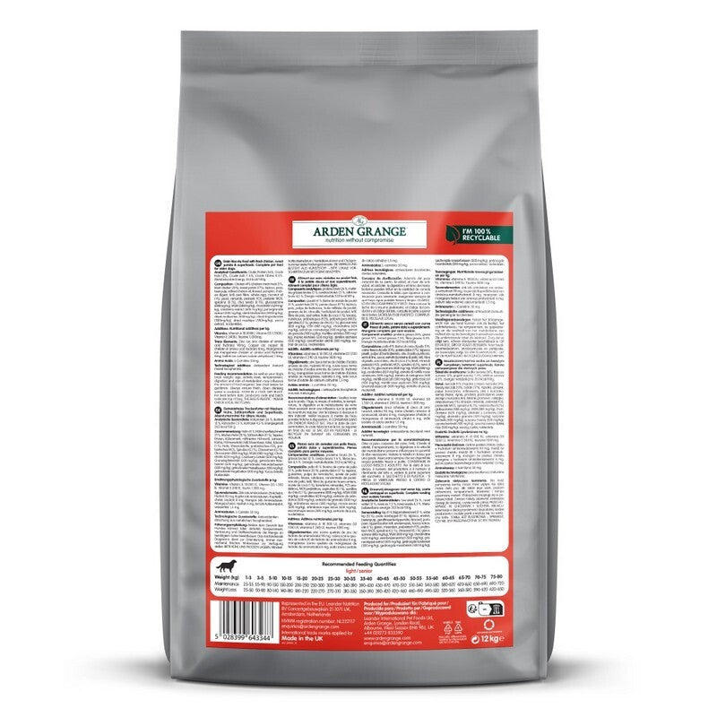 Arden Grange Senior/Light Grain Free Chicken & Superfoods 12kg