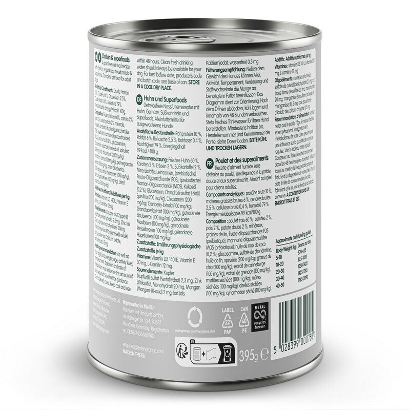 Arden Grange Adult Grain Free Chicken & Superfoods 395g x 6
