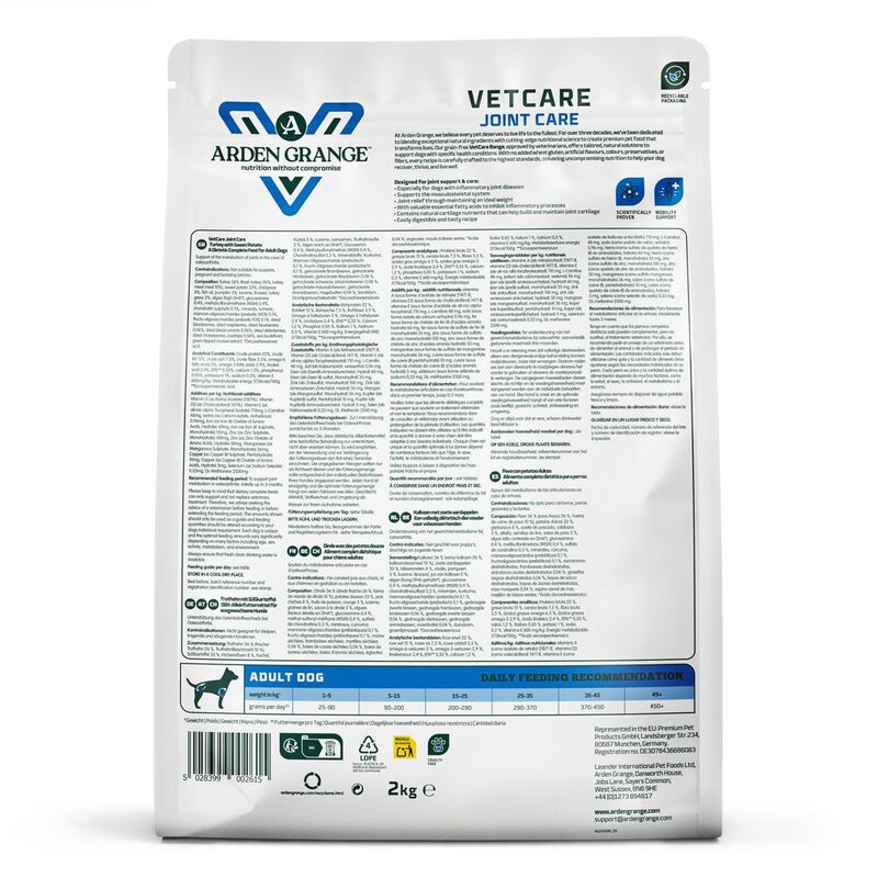 Arden Grange VetCare Joint Care Turkey with Sweet Potato 2 kg