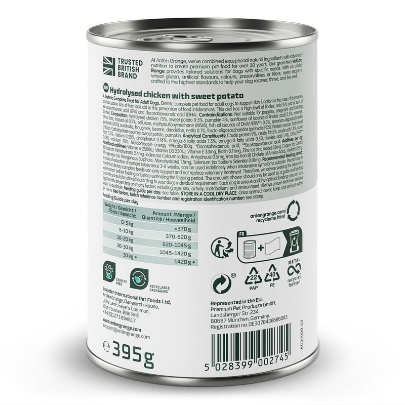 Arden Grange VetCare Hypoallergenic Chicken with Sweet Potato 395g x 6