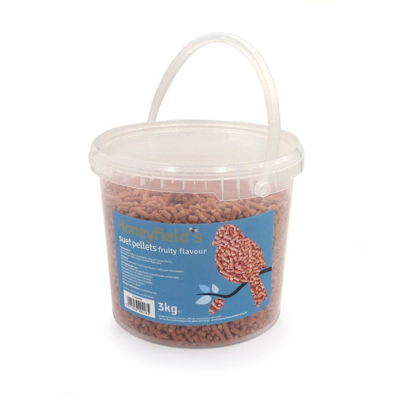 Honeyfields Fruity Flavour Suet Pellets Tub 3kg