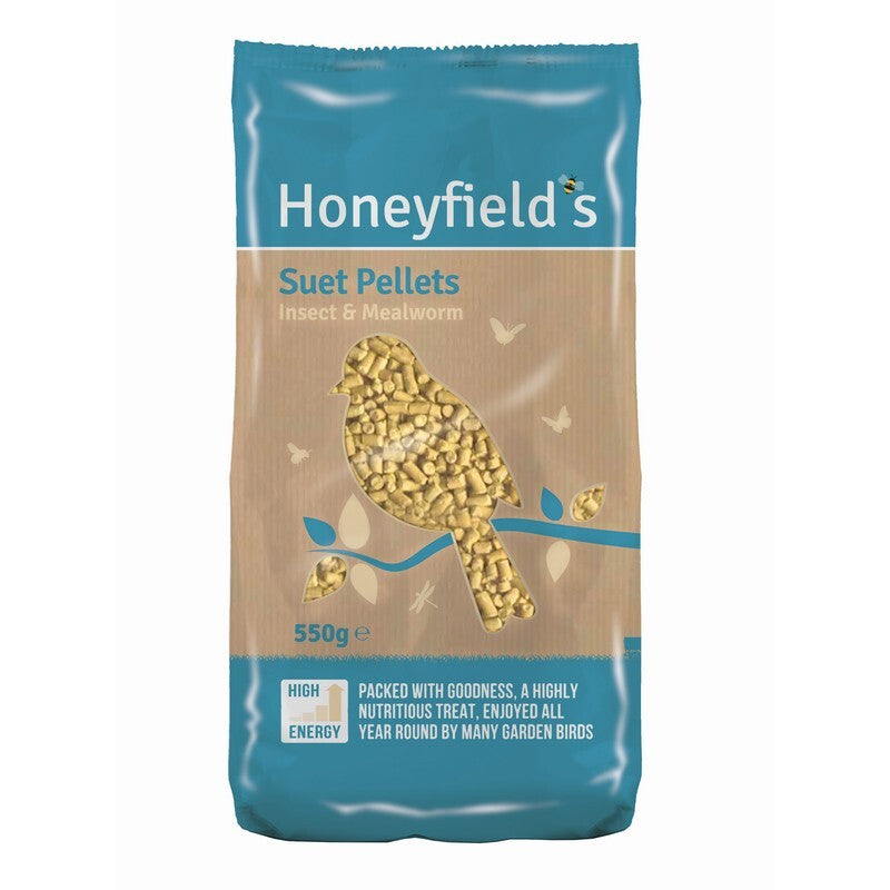 Honeyfields Mealworm & Insect Suet Pellets 550G x 8