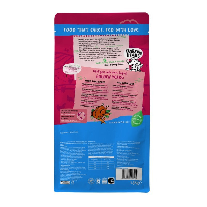 Barking Heads Little Paws Golden Years Chicken 1.5kg x 4