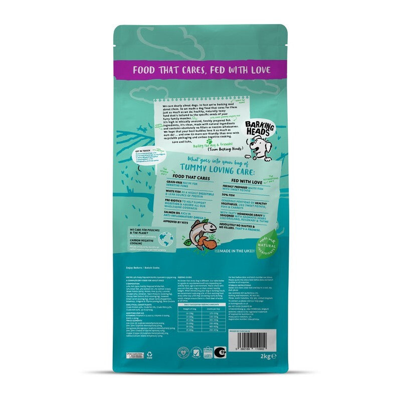 Barking Heads All Hounder Tummy Lovin Care Grain Free Fish 2kg x 4