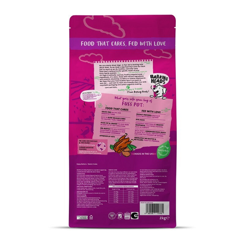 Barking Heads All Hounder Fuss Pot Grain Free Duck 2kg x 4