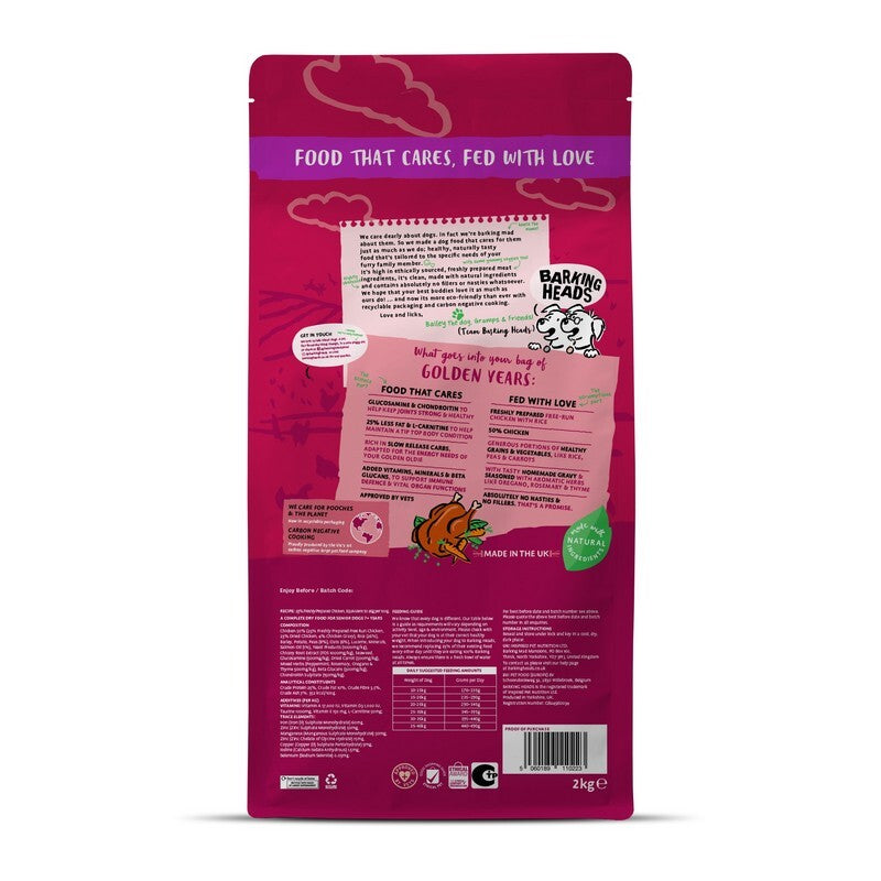 Barking Heads All Hounder Golden Years Chicken 2kg x 4