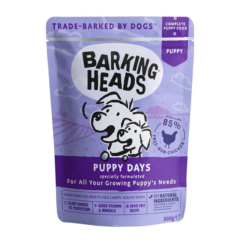 Barking Heads Wet Puppy Days Grain Free Pouches 300g x 10