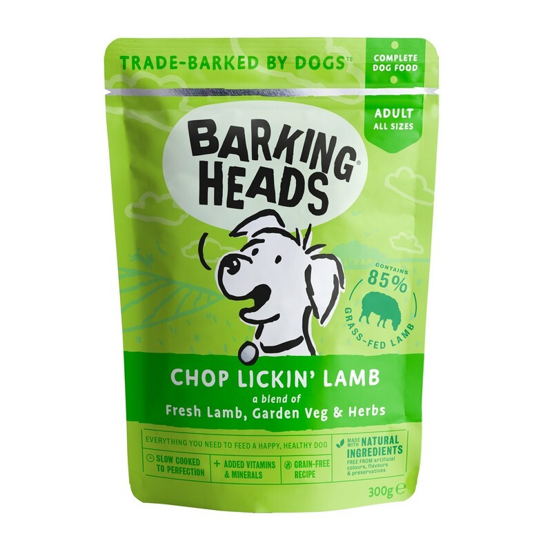 Barking Heads Wet Chop Lickin Lamb Grain Free Pouches 300g x 10