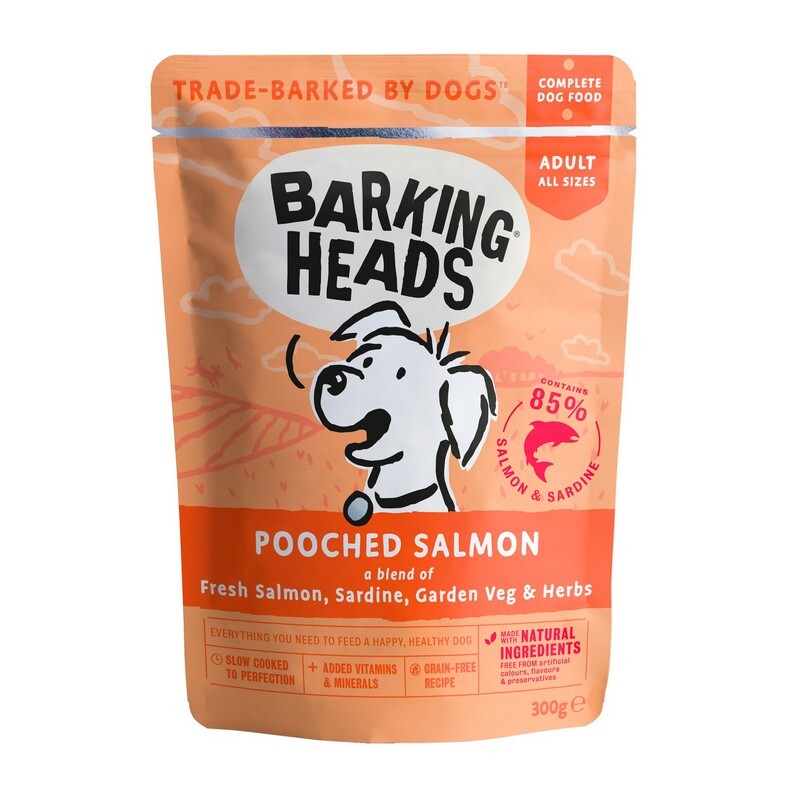 Barking Heads Wet Pooched Salmon Grain Free Pouches 300g x 10