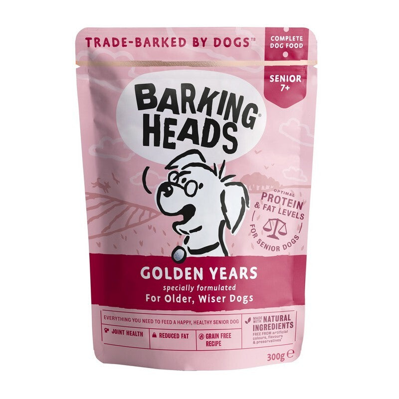 Barking Heads Wet Golden Years Grain Free Pouches 300g x 10