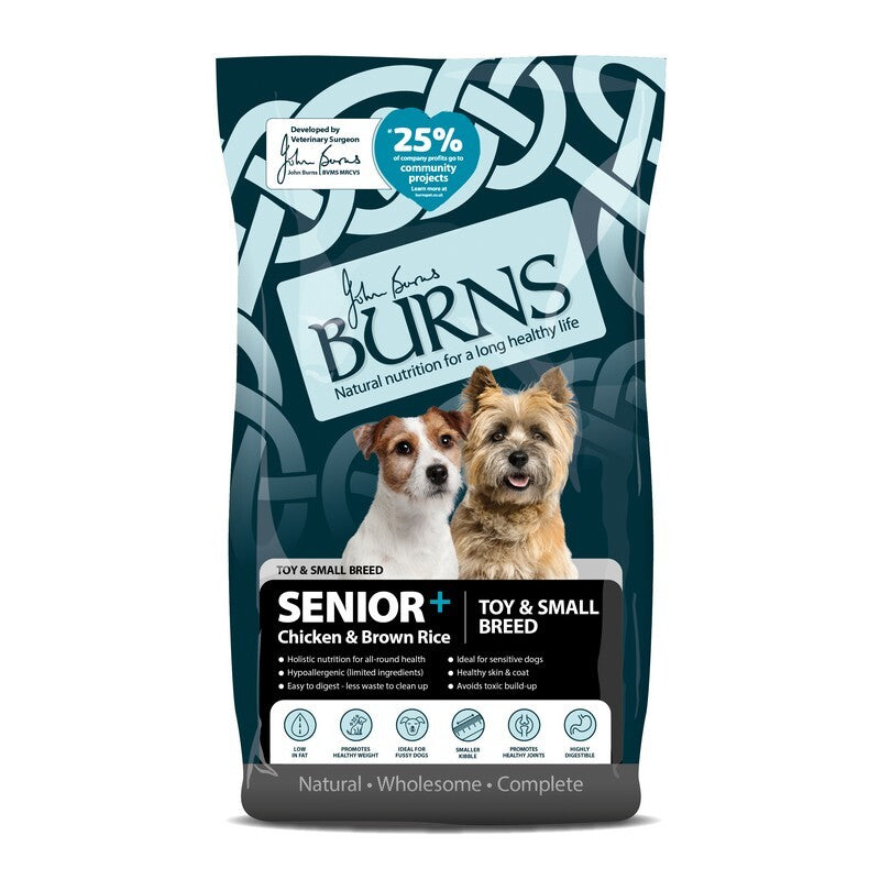 Burns Senior+ Toy & Small Breed Chicken & Brown Rice 6kg