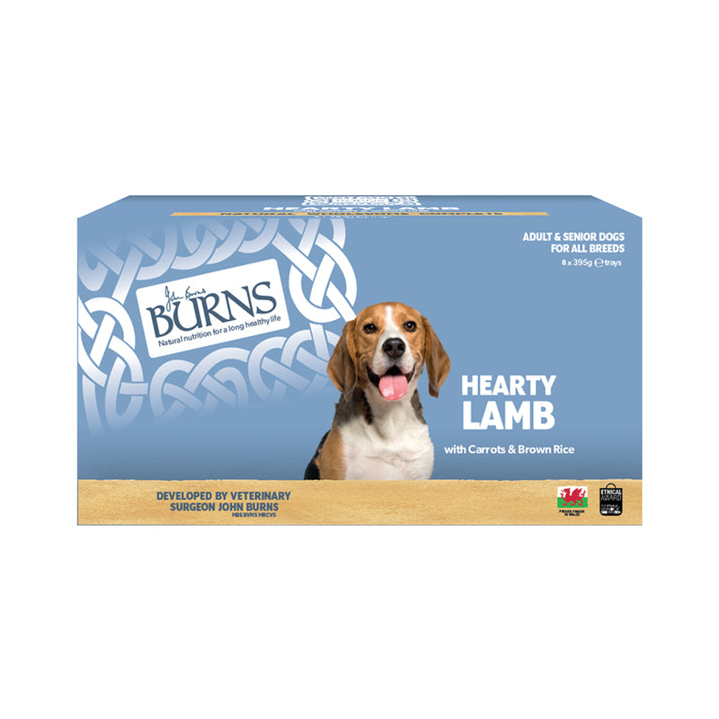 Burns Hearty Lamb with Carrots & Organic Brown Rice Trays 395g x 8