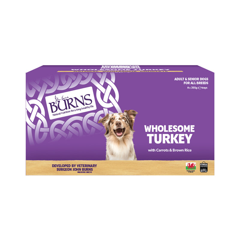 Burns Wholesome Turkey with Carrots & Brown Rice 395g x 8