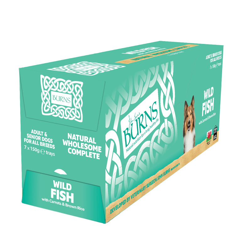Burns Wild Fish with Carrots & Organic Brown Rice Trays 150g x 7