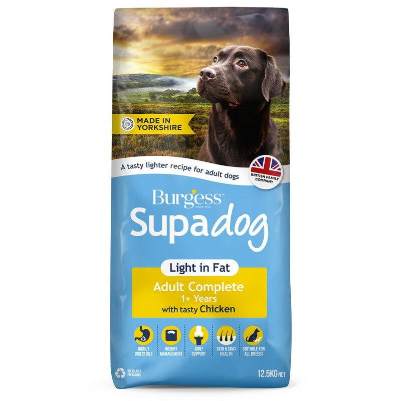 Burgess Supadog Light in Fat Adult Chicken 12.5kg