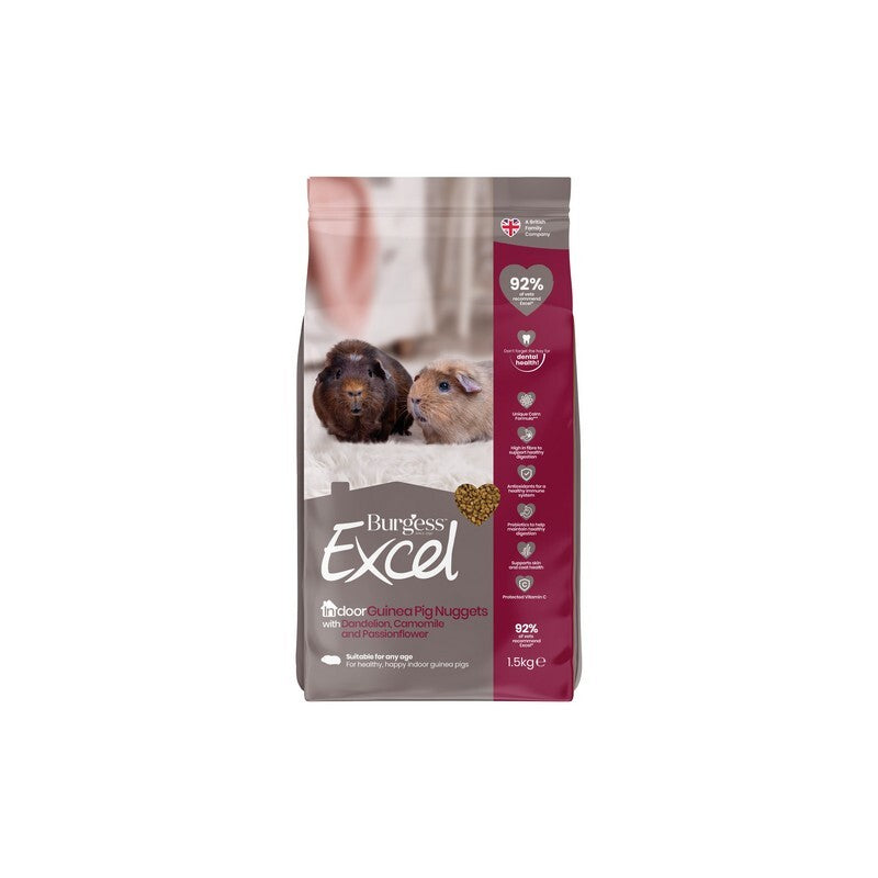 Burgess Excel Indoor Guinea Pig Nuggets 1.5kg x 4