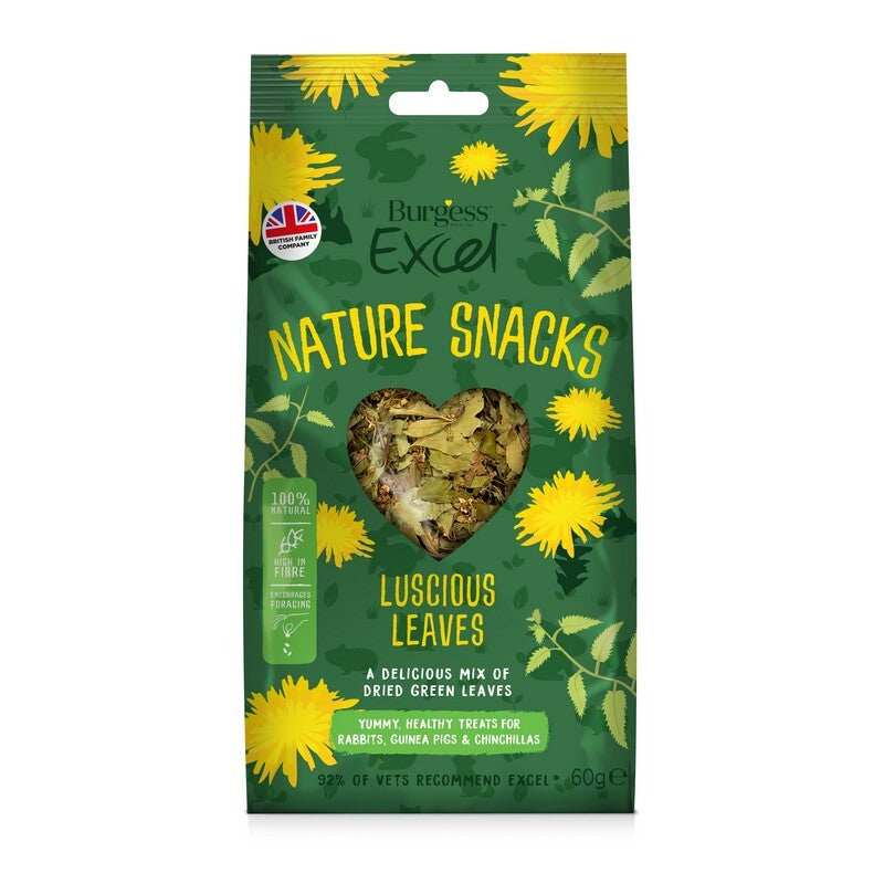 Burgess Excel Nature Snacks Luscious Leaves 60g x 6