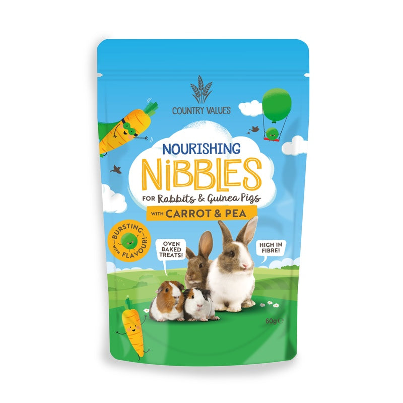 Country Value Nibbles Carrot & Pea 60g x 8