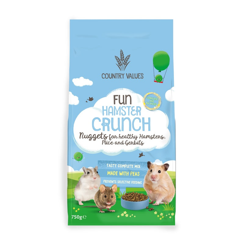 Country Value Hamster Crunch Nugg 750g x 3
