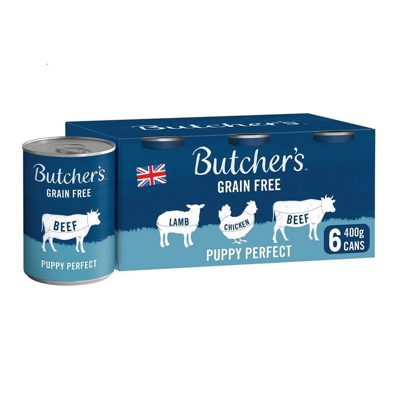 Butchers Puppy Perfect Grain Free Tins 400g x 6 x 4
