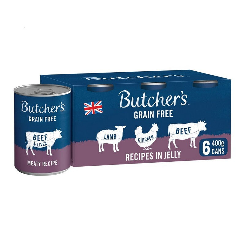 Butchers Grain Free Recipes in Jelly Tins 400g x 6 x 4