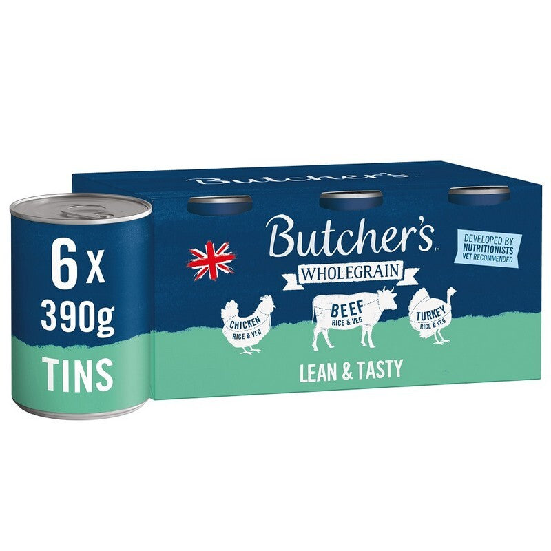 Butchers Wholegrain Lean & Tasty Tins 390g x 6 x 4