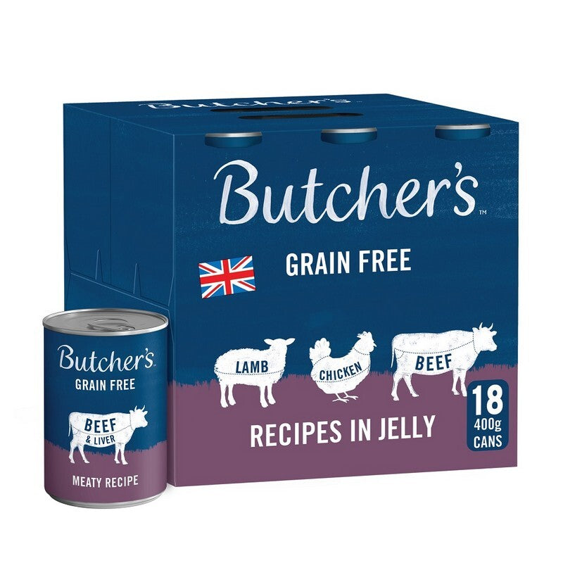 Butchers Grain Free Recipes in Jelly Tins 400g x 18