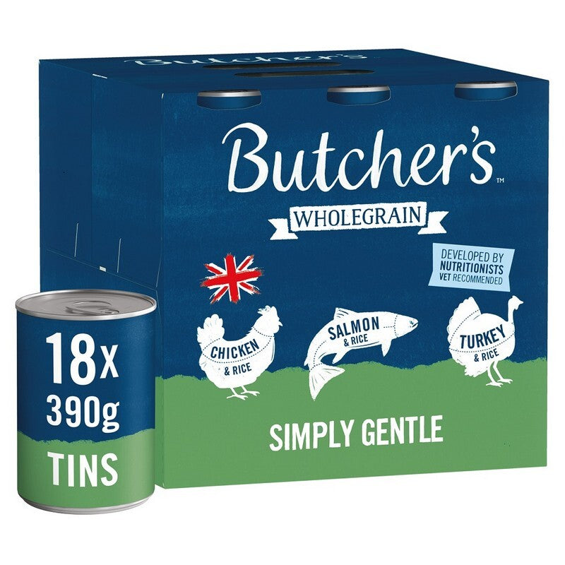 Butchers Wholegrain Simply Gentle in Loaf Tins 390g x 18