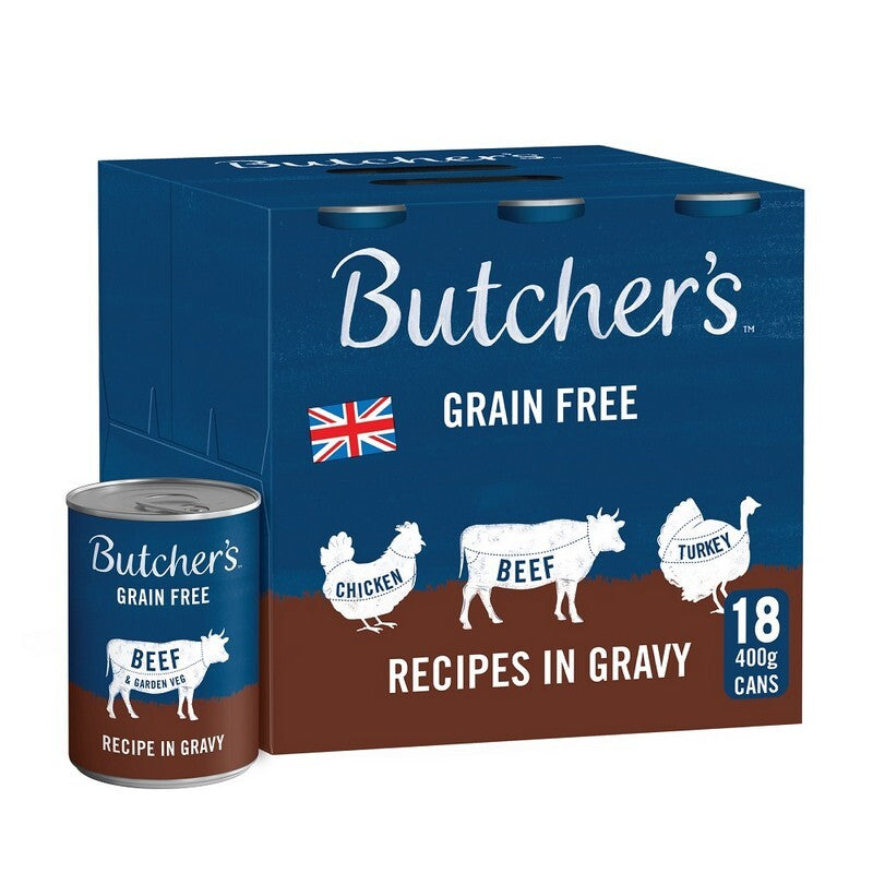 Butchers Grain Free Recipes in Gravy Tins 400g x 18
