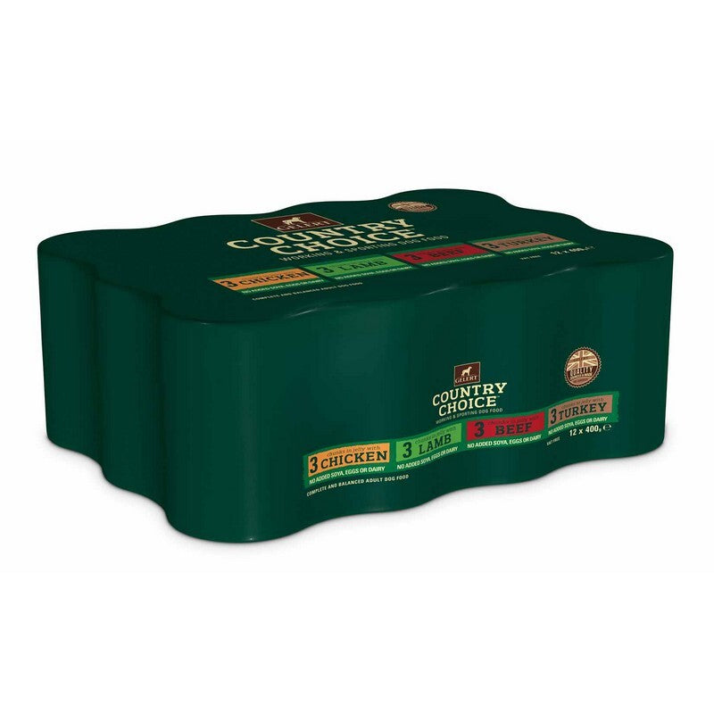 Gelert Country Choice Variety in Jelly Dog Food 400g x 12