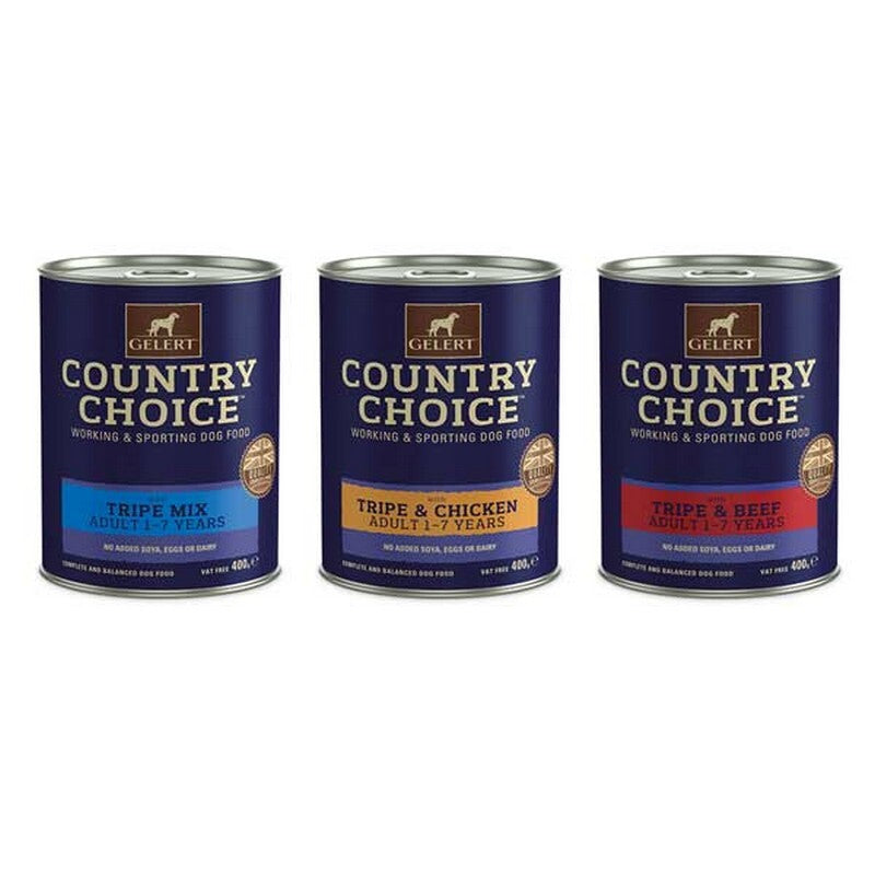 Gelert Country Choice Adult Dog Tripe Variety Dog Food 400g x 12