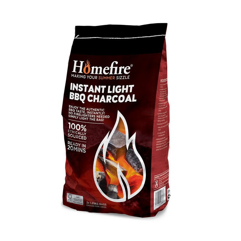 CPL Homefire Instant Light BBQ Charcoal 1.25kg x 2