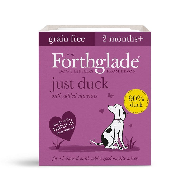 Forthglade Adult Just Grain Free Duck Trays 395g x 18