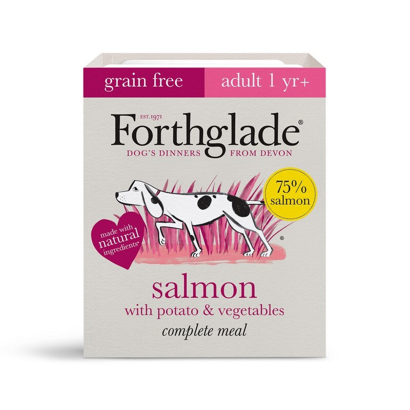 Forthglade Adult Complete Grain Free Salmon Trays 395g x 18