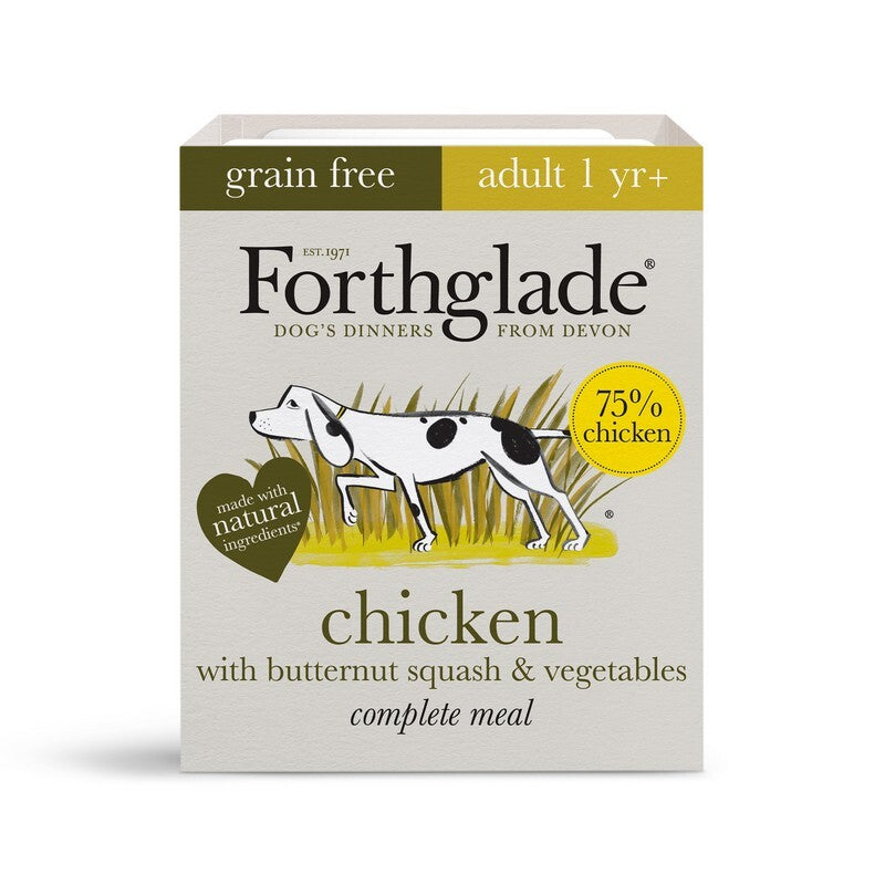 Forthglade Adult Complete Grain Free Chicken Trays 395g x 18