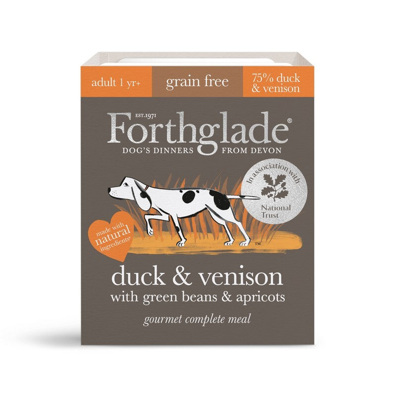 Forthglade Adult Gourmet Duck & Venison with Green Beans & Apricot Trays 395g x 7