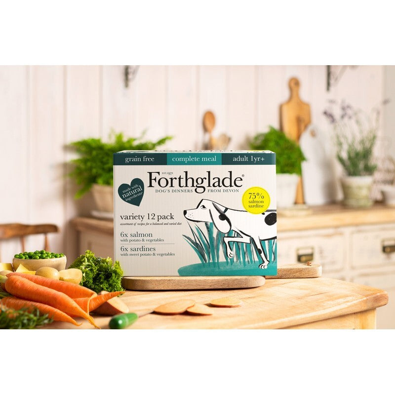 Forthglade Adult Complete Grain Free Fish Multicase Trays 395g x 12
