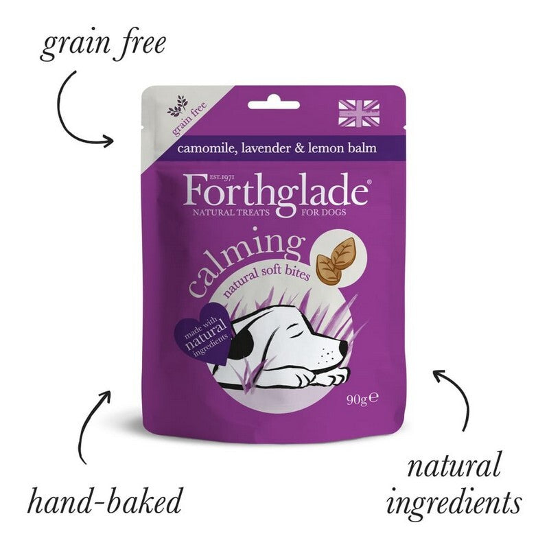 Forthglade Natural Soft Bites Calming Grain Free Camomile, Lavender & Lemon Treats 90g x 8