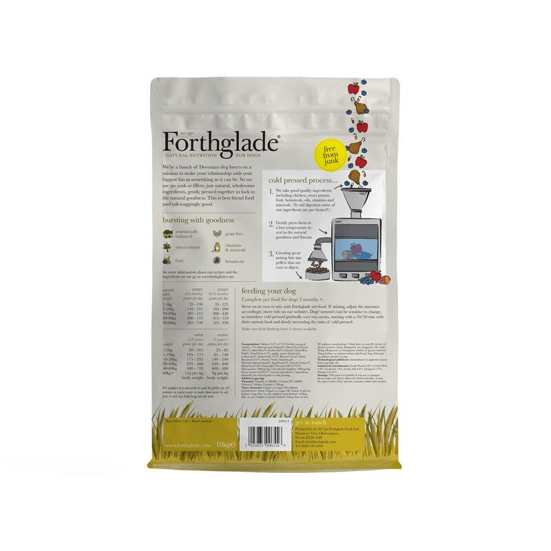 Forthglade Adult Cold Pressed Grain Free Chicken with Sweet Potato 10kg