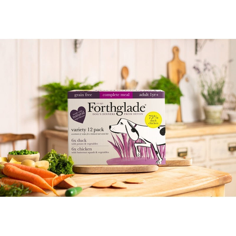 Forthglade Adult Complete Grain Free Duo Chicken & Duck 395g x 12