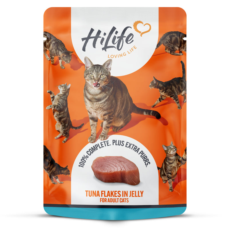 HiLife Cat Tuna Flakes in Jelly Pouch 70g x 18