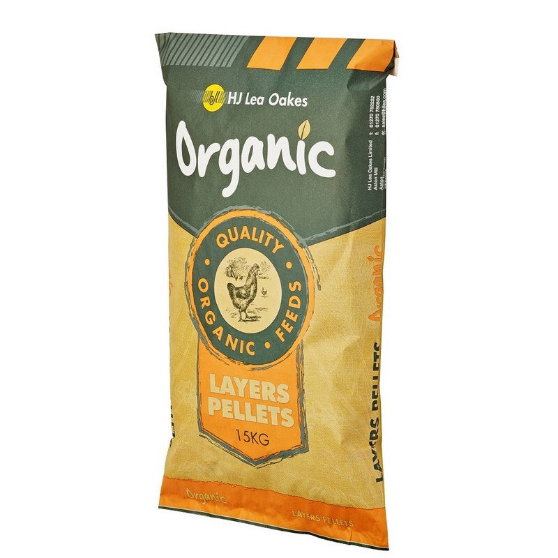 HJ Lea Oakes Organic Layers Pellets 15kg