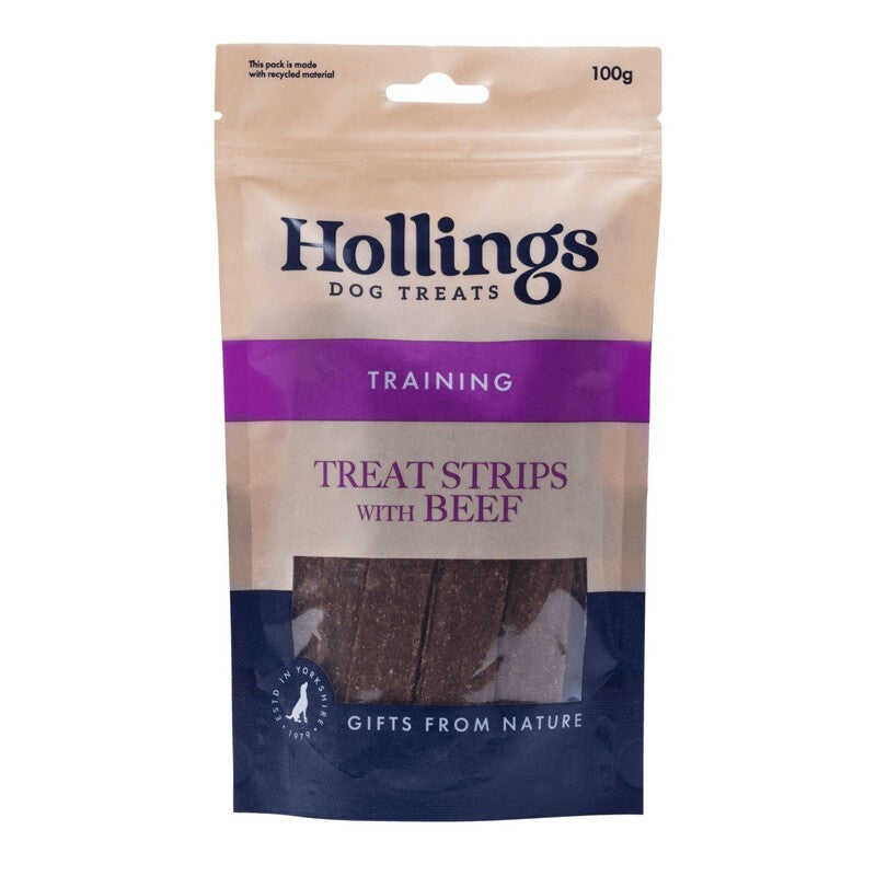 Hollings 100% Meat Treat Beef 100g x 12 Display Box