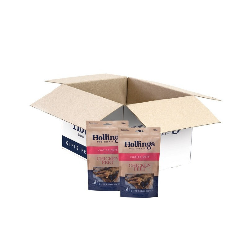Hollings 100% Natural Chicken Feet 100g x 8